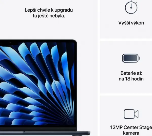 MacBook Air 13" Apple M4 10C CPU 10C GPU 16GB 512GB Polnočný SK, MW133SL/A
