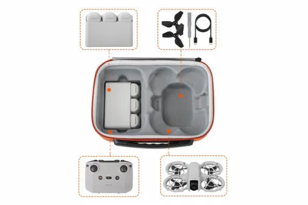 Stablecam DJI NEO - Dvojvrstvové kožené úložné púzdro (Gray) 1DJNEO8