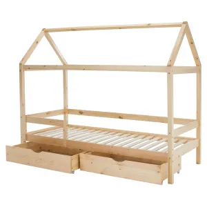 Montessori posteľ, 90x200, prírodná, masív, NOEMA