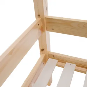 Montessori posteľ, 90x200, prírodná, masív, NOEMA