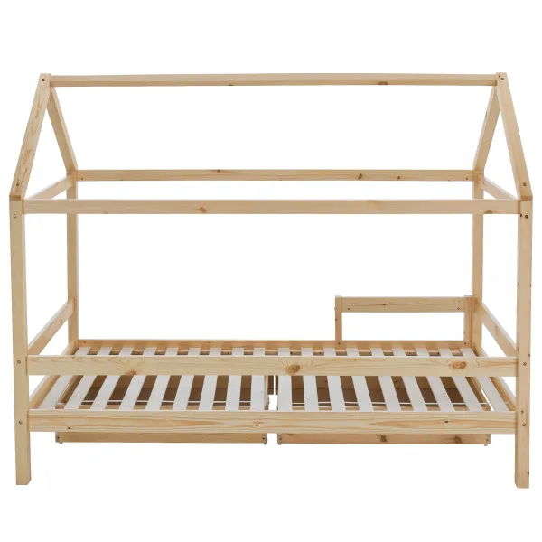 Montessori posteľ, 90x200, prírodná, masív, NOEMA