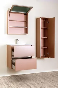 Zostava kúpeľňového nábytku CEDERIKA 120, metallic měděný CA.SADA11