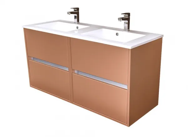 Zostava kúpeľňového nábytku CEDERIKA 120, metallic měděný CA.SADA11