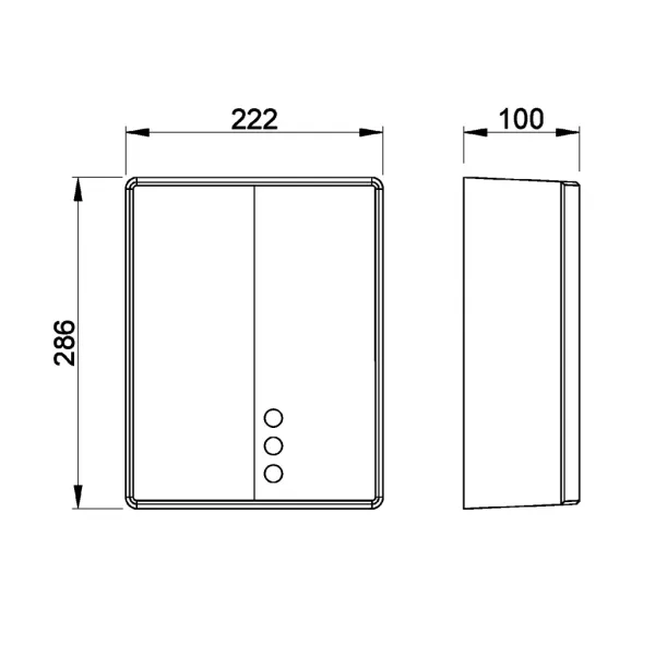 SAPHO - BIGFLOW EVO bezdotykový elektrický sušič rúk 220-240V, 2050W, 222x286x100, ABS/biela 01491.W