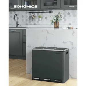 SONGMICS Kôš na triedený odpad Wick antracitovo sivý