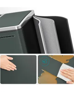SONGMICS Kôš na triedený odpad Wick antracitovo sivý