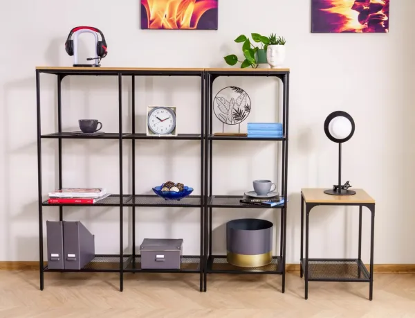 Signal Regál Lex A 100 cm dub přírodní/černý