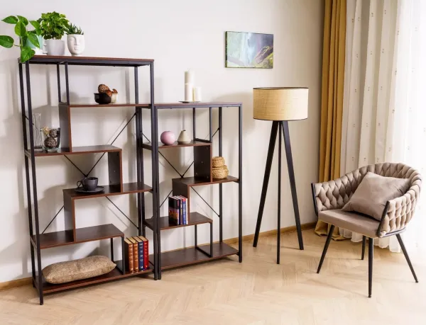 Signal Regál Net B 75 cm ořech tmavý/černý