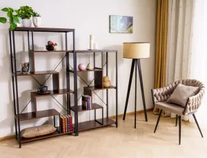 Signal Regál Net B 75 cm ořech tmavý/černý