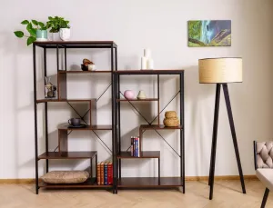 Signal Regál Net B 75 cm ořech tmavý/černý