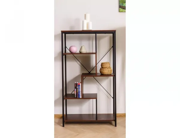 Signal Regál Net B 75 cm ořech tmavý/černý