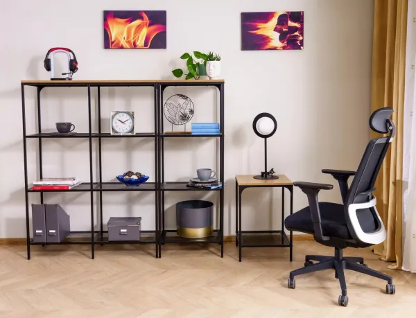 Signal Regál Lex A 100 cm dub přírodní/černý