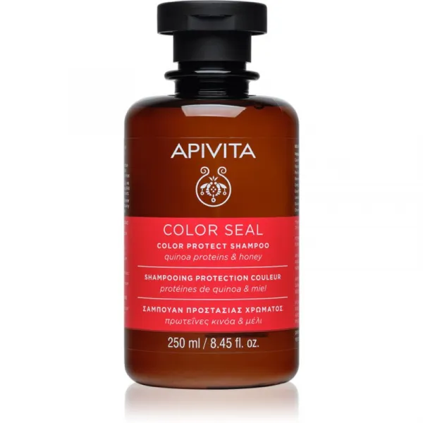 Apivita Color Seal Shampoo šampón pre ochranu farbených vlasov bez sulfátov 250 ml