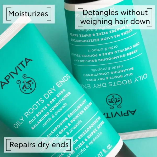 Apivita Oily Roots & Dry Ends Balancing Conditioner kondicionér pre mastnú vlasovú pokožku a suché končeky 150 ml