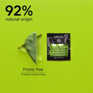 Apivita Express Beauty Moisturizing Face Mask Prickly Pear upokojujúca pleťová maska s hydratačným účinkom 2x8 ml