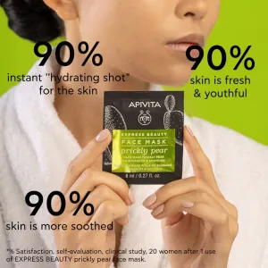 Apivita Express Beauty Moisturizing Face Mask Prickly Pear upokojujúca pleťová maska s hydratačným účinkom 2x8 ml