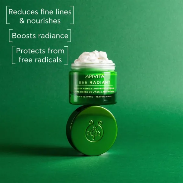 Apivita Bee Radiant Cream - Rich Texture extra výživný pleťový krém proti starnutiu a na spevnenie pleti 50 ml