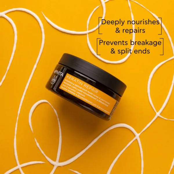Apivita Keratin Repair Nourish Repair Hair Mask obnovujúca maska pre poškodené vlasy s keratínom 200 ml