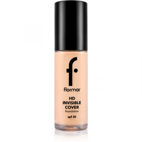 flormar HD Invisible Cover Foundation ľahký make-up s rozjasňujúcim účinkom SPF 30 odtieň 040 Light Ivory 30 ml