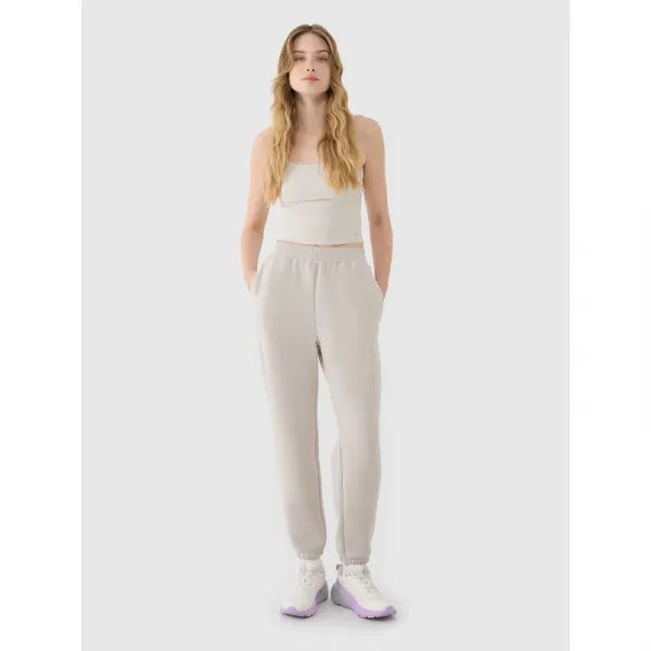 Dámske tepláky 4F TROUSERS CAS F1010-83S-BEIGE