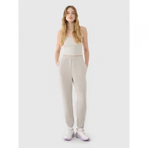 Dámske tepláky 4F TROUSERS CAS F1010-83S-BEIGE