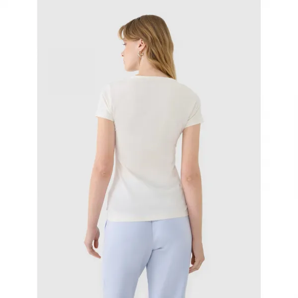 Dámske tričko s krátkym rukávom 4F TSHIRT F1995-11S-OFF WHITE