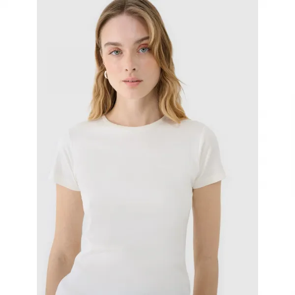 Dámske tričko s krátkym rukávom 4F TSHIRT F1995-11S-OFF WHITE