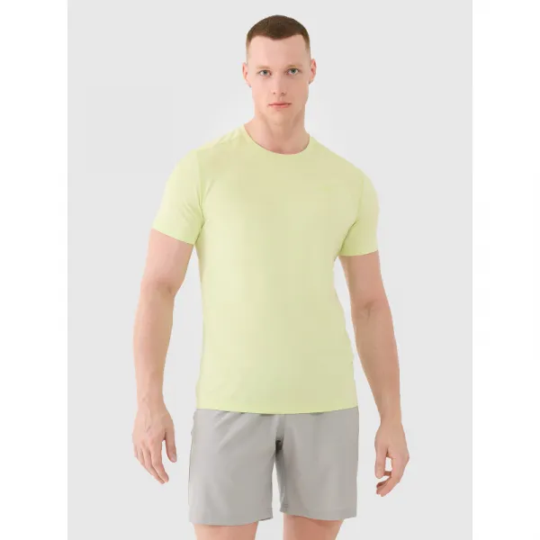 Pánske tréningové tričko s krátkym rukávom 4F TSHIRT FNK M1343-45S-CANARY GREEN