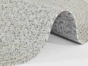 Koberec Braided Trenzado melanž, svetlý kruh