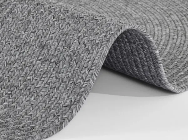 Koberec Braided Trenzado svetlosivý kruh