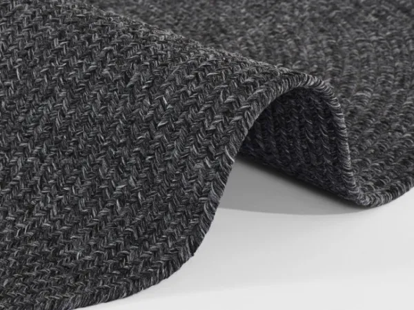 Koberec Braided Trenzado tmavosivý kruh