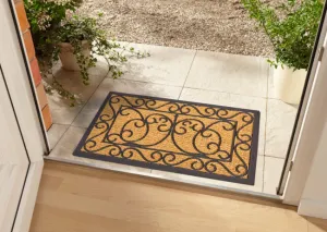 Rohožka Mix Mats ornament, béžová / čierna
