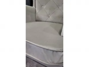 JAKS Kreslo ušiak béžový velúr Miláno