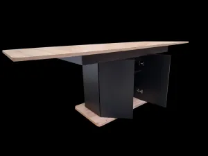 Szynaka Jedálenský rozkladací stôl Star 03 s úložným priestorom 140/210 cm dub Artisan/čierny