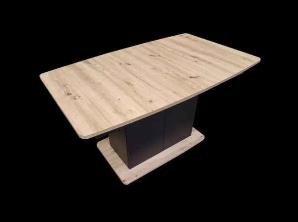 Szynaka Jedálenský rozkladací stôl Star 03 s úložným priestorom 140/210 cm dub Artisan/čierny