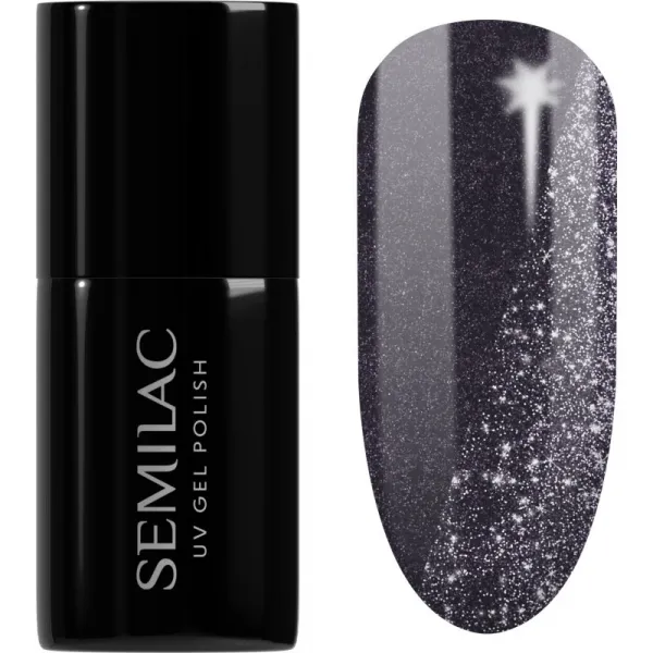 Semilac UV Hybrid Day and Night gélový lak na nechty s použitím UV/LED lampy odtieň 399 Dark & Spark 7 ml