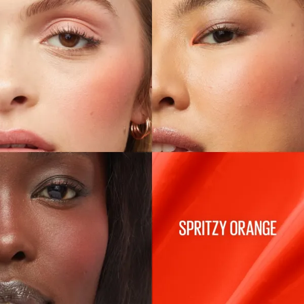 MAYBELLINE NEW YORK Sunkisser Matte tekutá lícenka s matným efektom odtieň 35 Spritzy Orange 4.7 ml