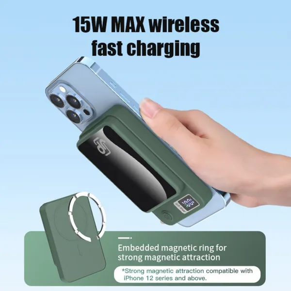 JP Powerbanka s MagSafe nabíjaním, 10000 mAh, 22,5W, čierna