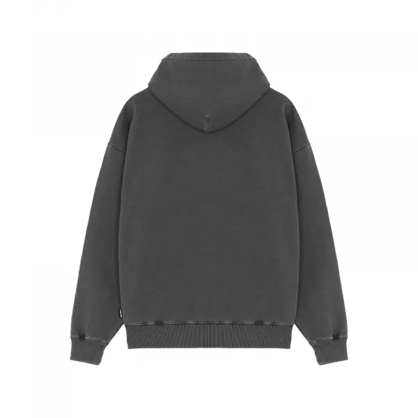 Iuter Logo Pigment Dyed Hoodie "Black" (25SISH03-BLACK)