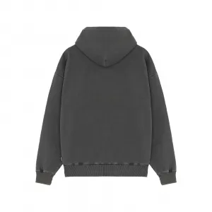 Iuter Logo Pigment Dyed Hoodie "Black" (25SISH03-BLACK)