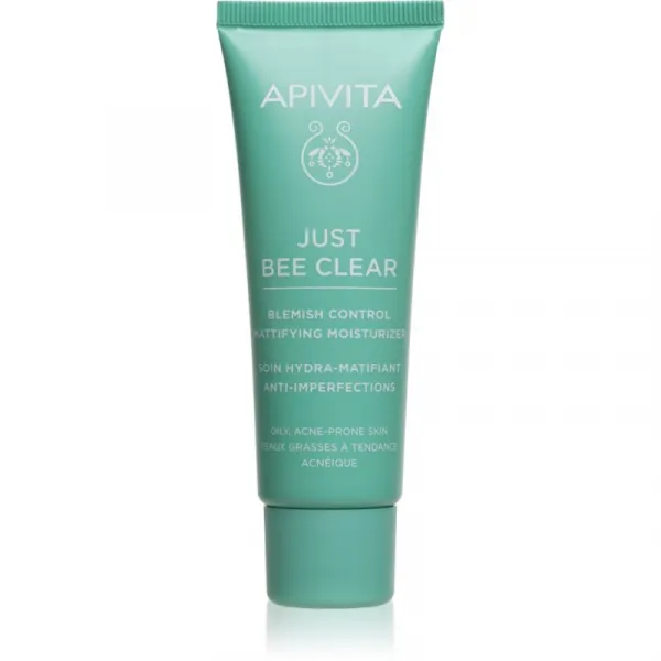 Apivita Just Bee Clear Blemish Control Moisturizer hydratačný krém na tvár s niacínamidom 40 ml