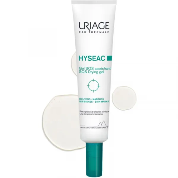 Uriage Hyséac SOS Drying Gel lokálny gél na akné proti nedokonalostiam pleti 15 ml