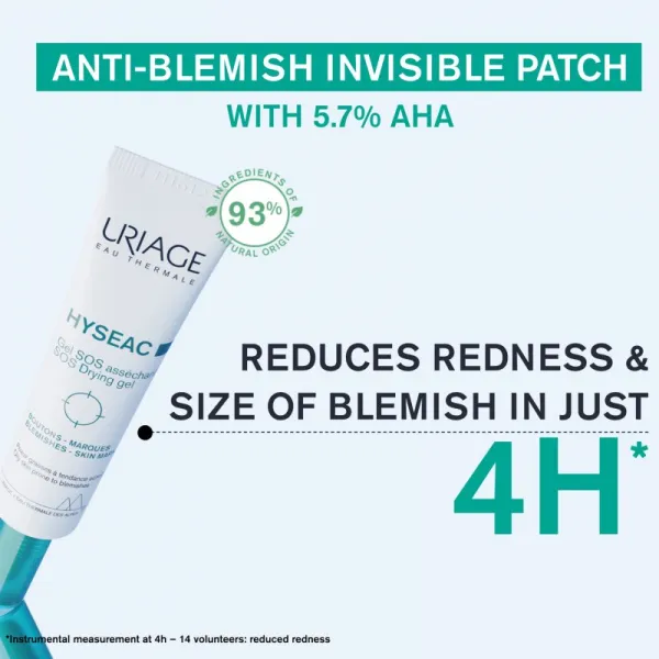 Uriage Hyséac SOS Drying Gel lokálny gél na akné proti nedokonalostiam pleti 15 ml