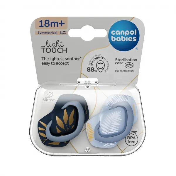 Canpol babies Light Touch Gold cumlík 18m+ Blue 2 ks