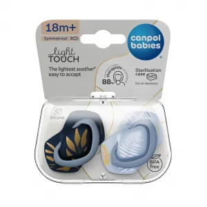 Canpol babies Light Touch Gold cumlík 18m+ Blue 2 ks