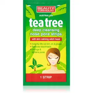 BEAUTY FORMULAS tea tree Čistiace pásky na nos 6 ks
