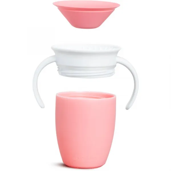 Munchkin Miracle 360° tréningový hrnček s držadlami Pink 6 m+ 207 ml