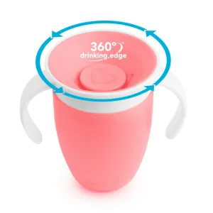 Munchkin Miracle 360° tréningový hrnček s držadlami Pink 6 m+ 207 ml