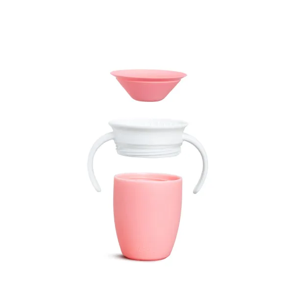 Munchkin Miracle 360° tréningový hrnček s držadlami Pink 6 m+ 207 ml