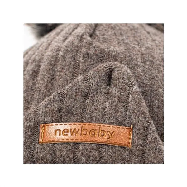 Jesenná dojčenská čiapočka so šatkou na krk New Baby Special One hnedá 74 (6-9m)